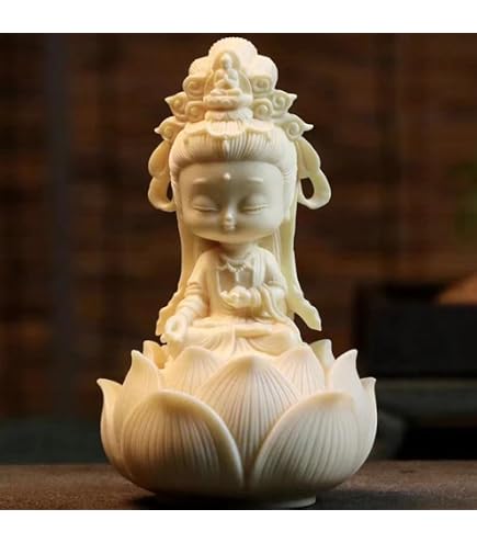 柬埔寨菩薩棋沈香 精雕観音像 小型仏堂供養用 5468 Amazon｜QIUEER ミニ仏像 観音像 可愛い観音菩薩 象牙椰子 仏壇仏像
